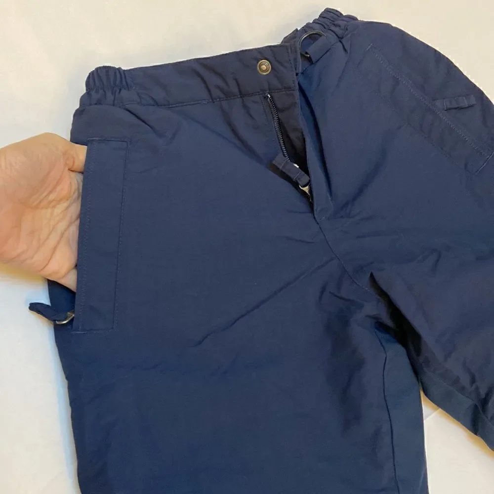 Lands' End Blue Squall Snow Pants Iron Knee Grow-a-Long Size 8